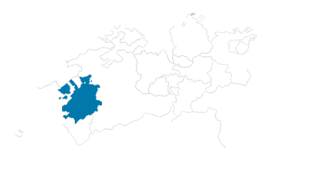 Karte: Freiburg auf der Schweizkarte