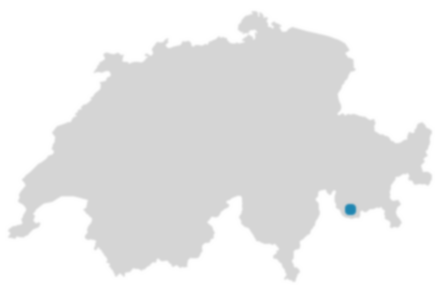Schweizkarte: Wo ist Bregaglia?