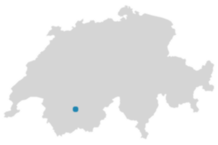 Schweizkarte: Wo ist Chalais?