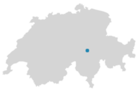 Schweizkarte: Wo ist Disentis/Mustér?