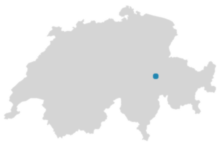 Schweizkarte: Wo ist Ilanz/Glion?