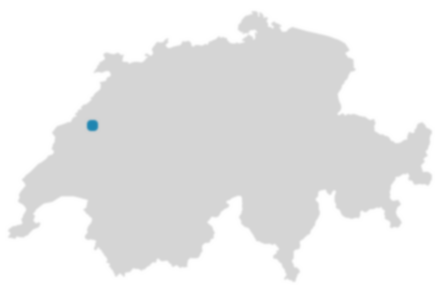 Schweizkarte: Wo ist Milvignes?