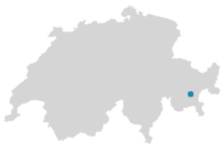 Schweizkarte: Wo ist Samedan?